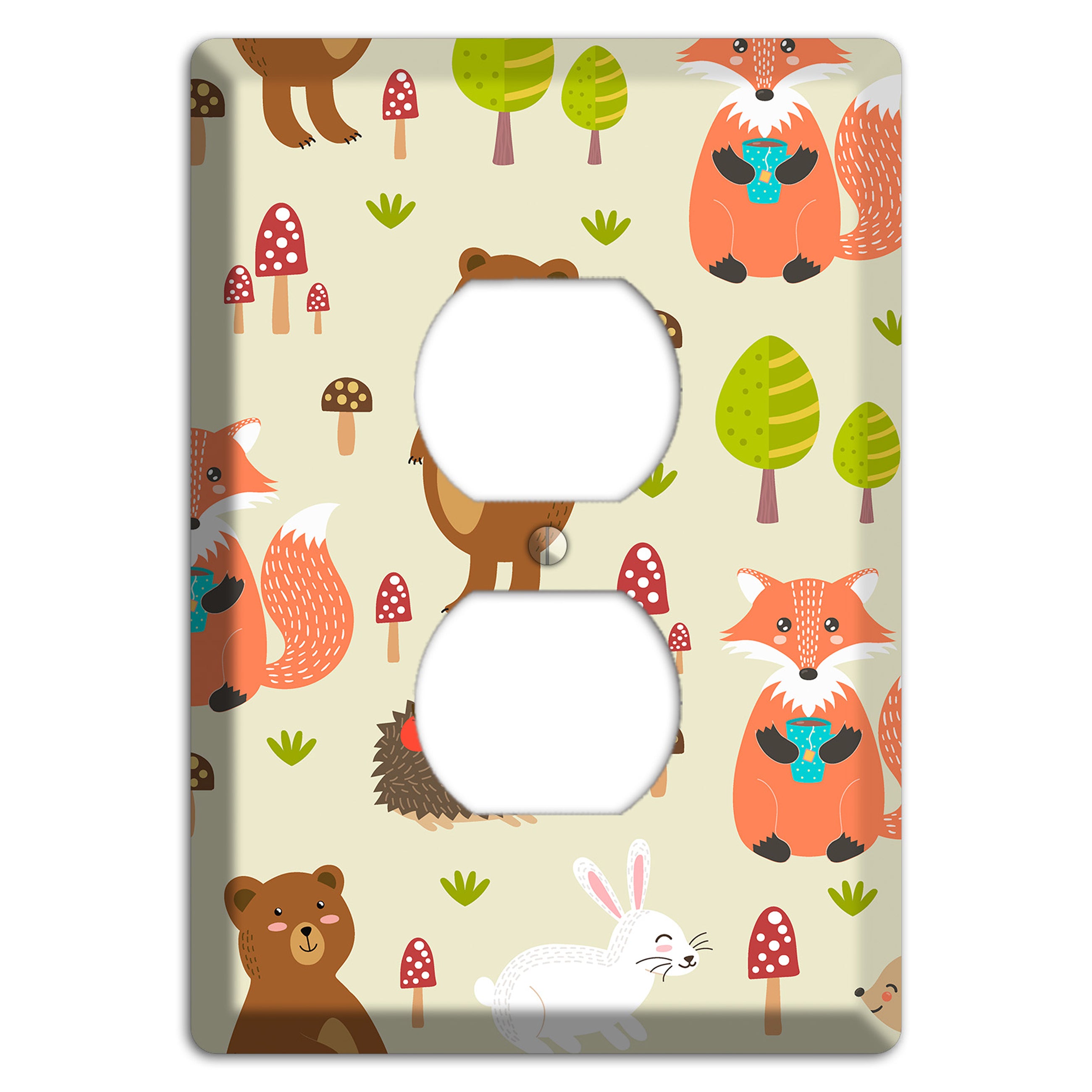 Forest Critters (Beige) Duplex Outlet Wallplate