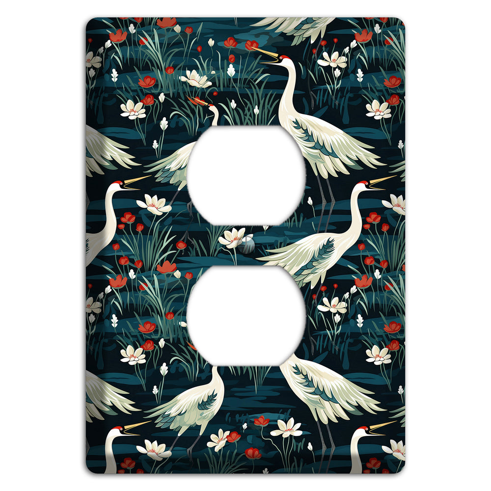 Midnight Lotus Marsh Duplex Outlet Wallplate