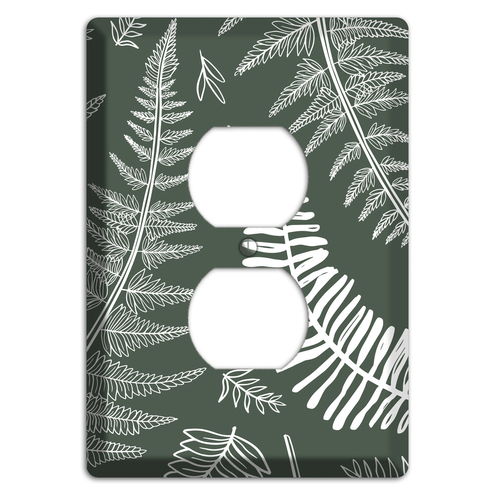 Forest Floor Etching Duplex Outlet Wallplate