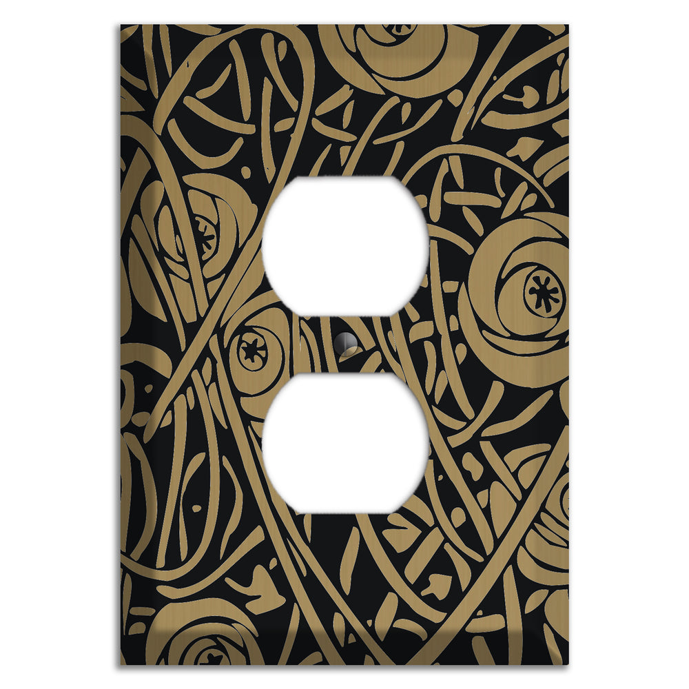 Tower Gold Serpent Bloom Duplex Outlet Wallplate
