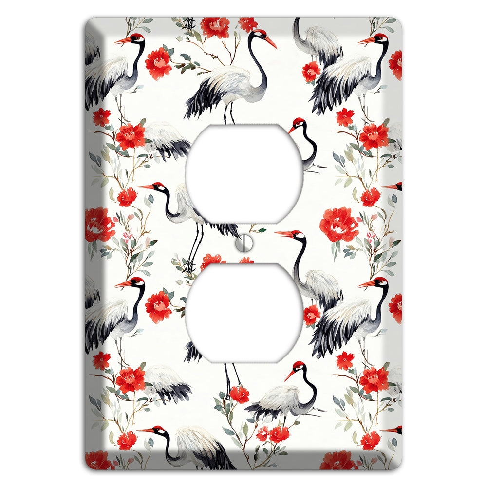 Scarlet Plume Garden Duplex Outlet Wallplate