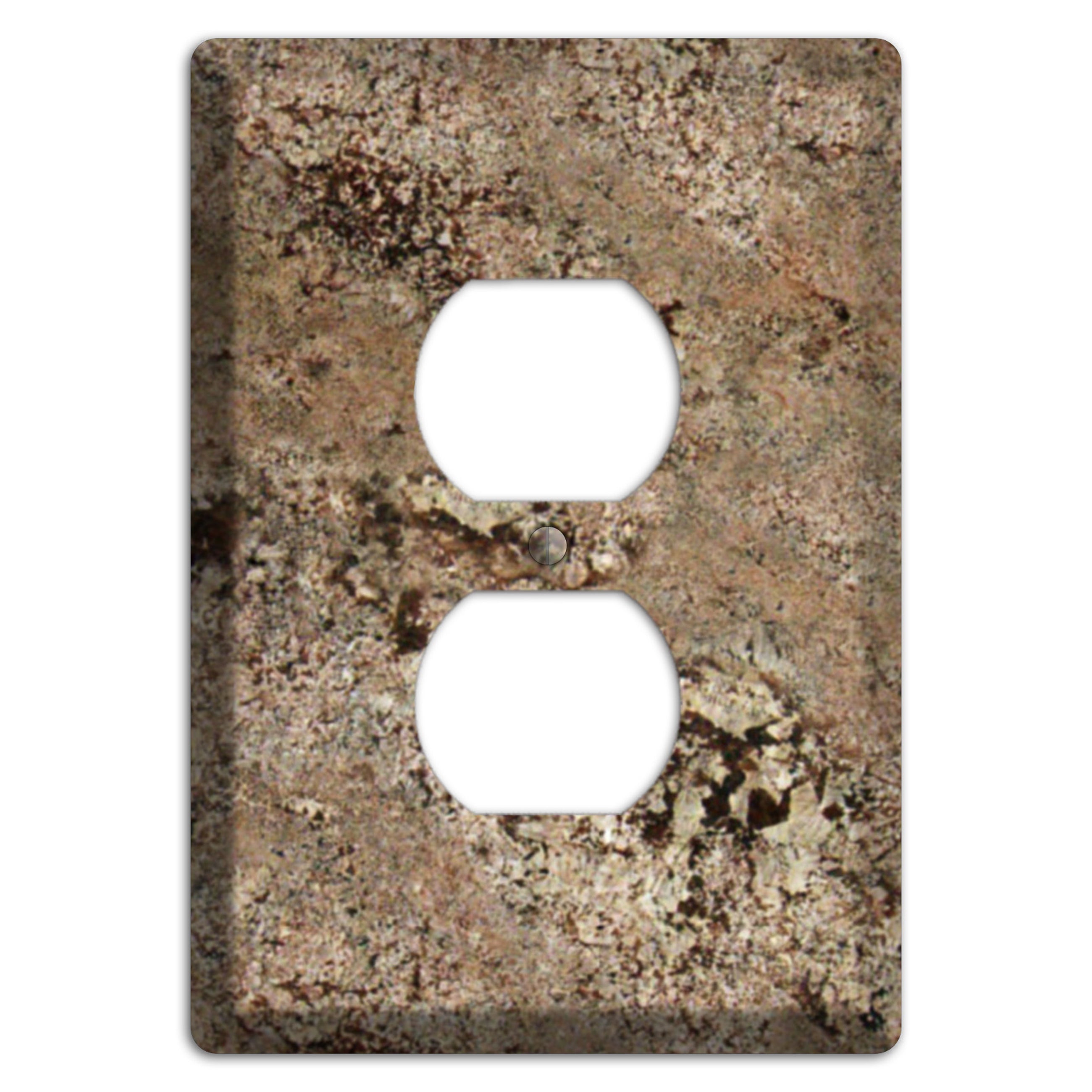 Crema Bordeaux Granite Duplex Outlet Wallplate