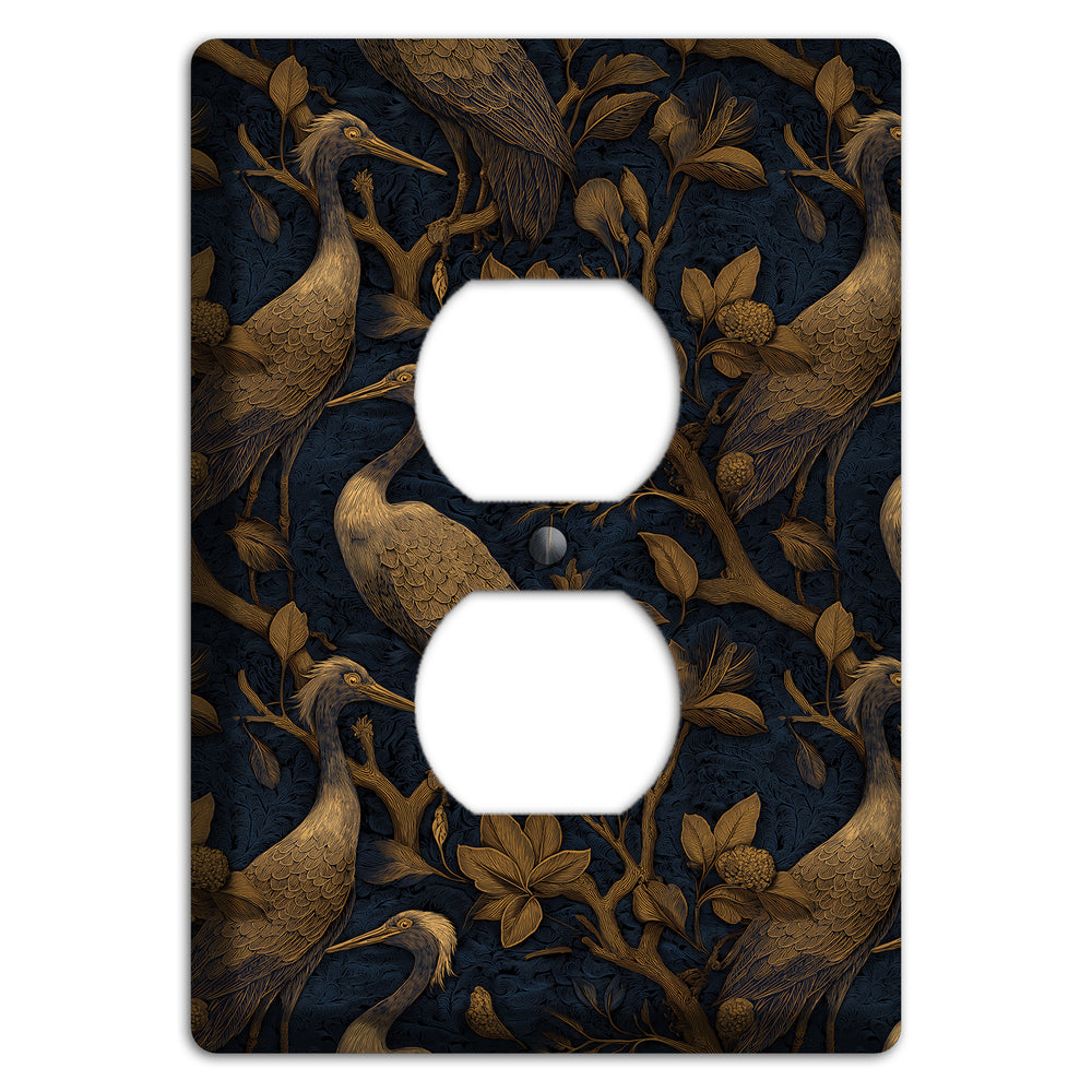 Gilded Heron Dusk Duplex Outlet Wallplate