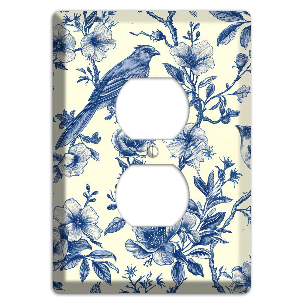 Porcelain Garden Song Duplex Outlet Wallplate