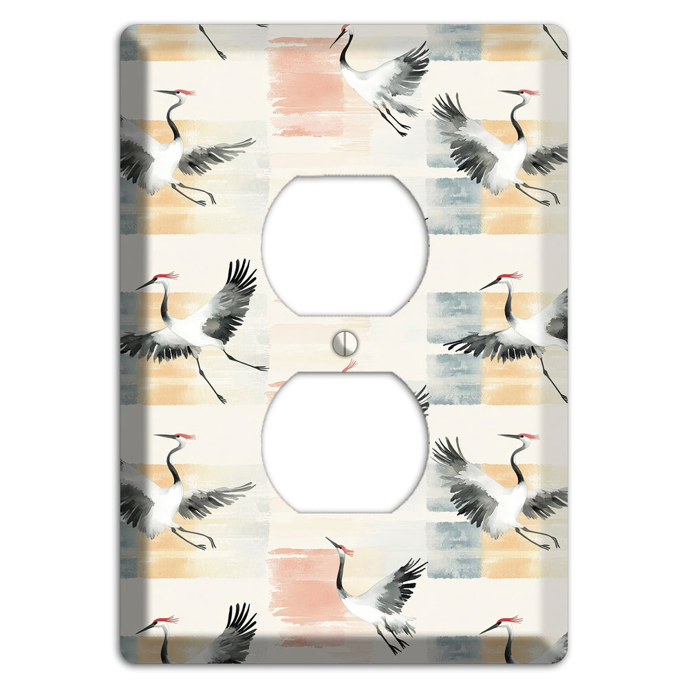 Blush Patchwork Flight Duplex Outlet Wallplate