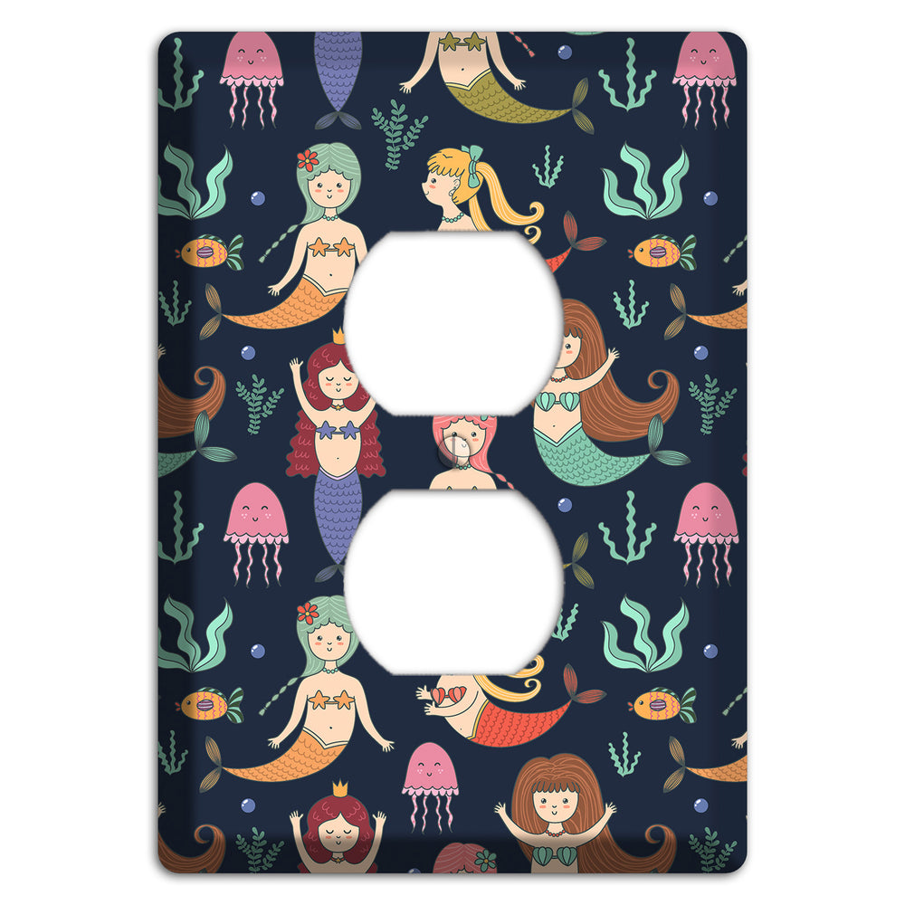 Mermaid Lagoon Party Duplex Outlet Wallplate