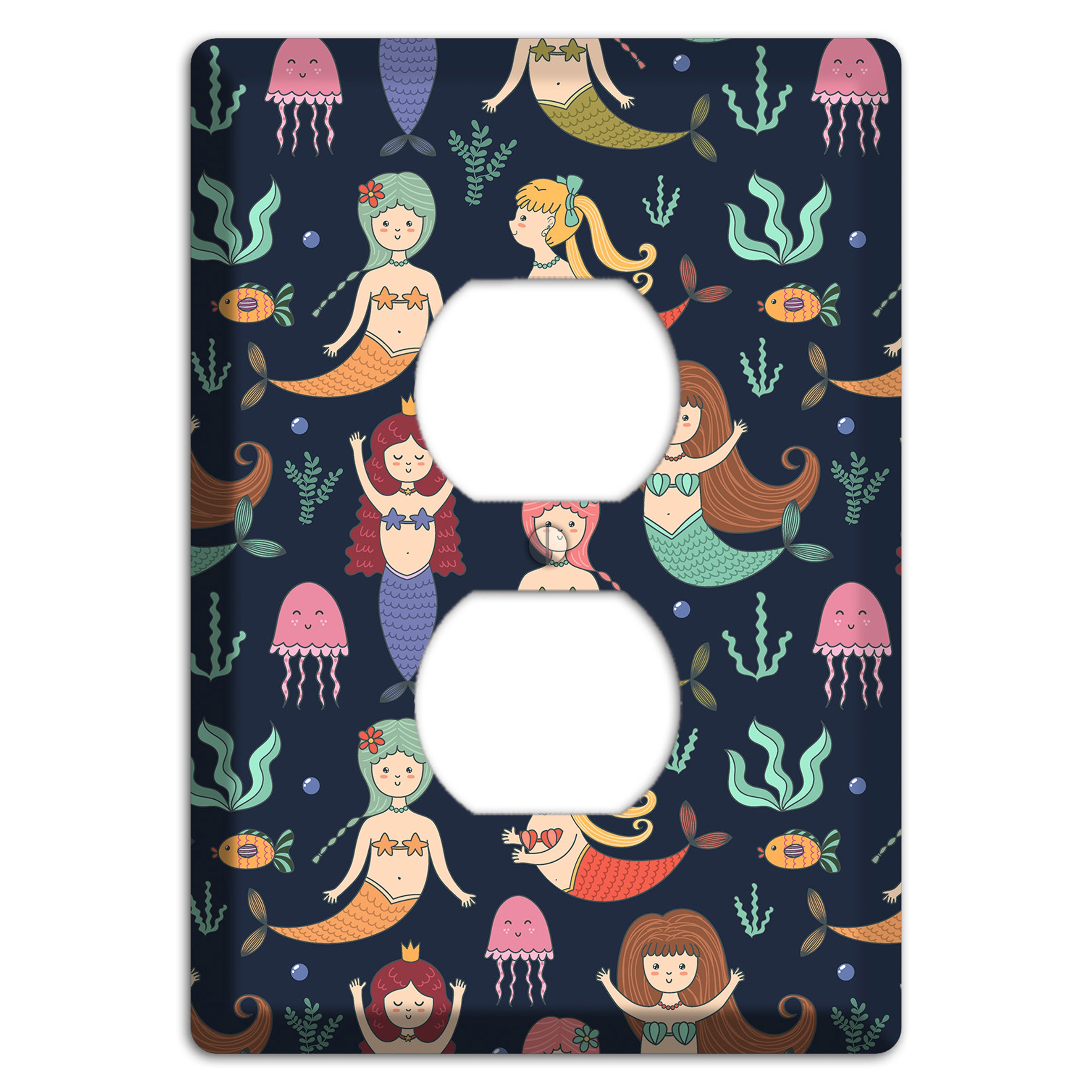 Mermaid Lagoon Party Duplex Outlet Wallplate