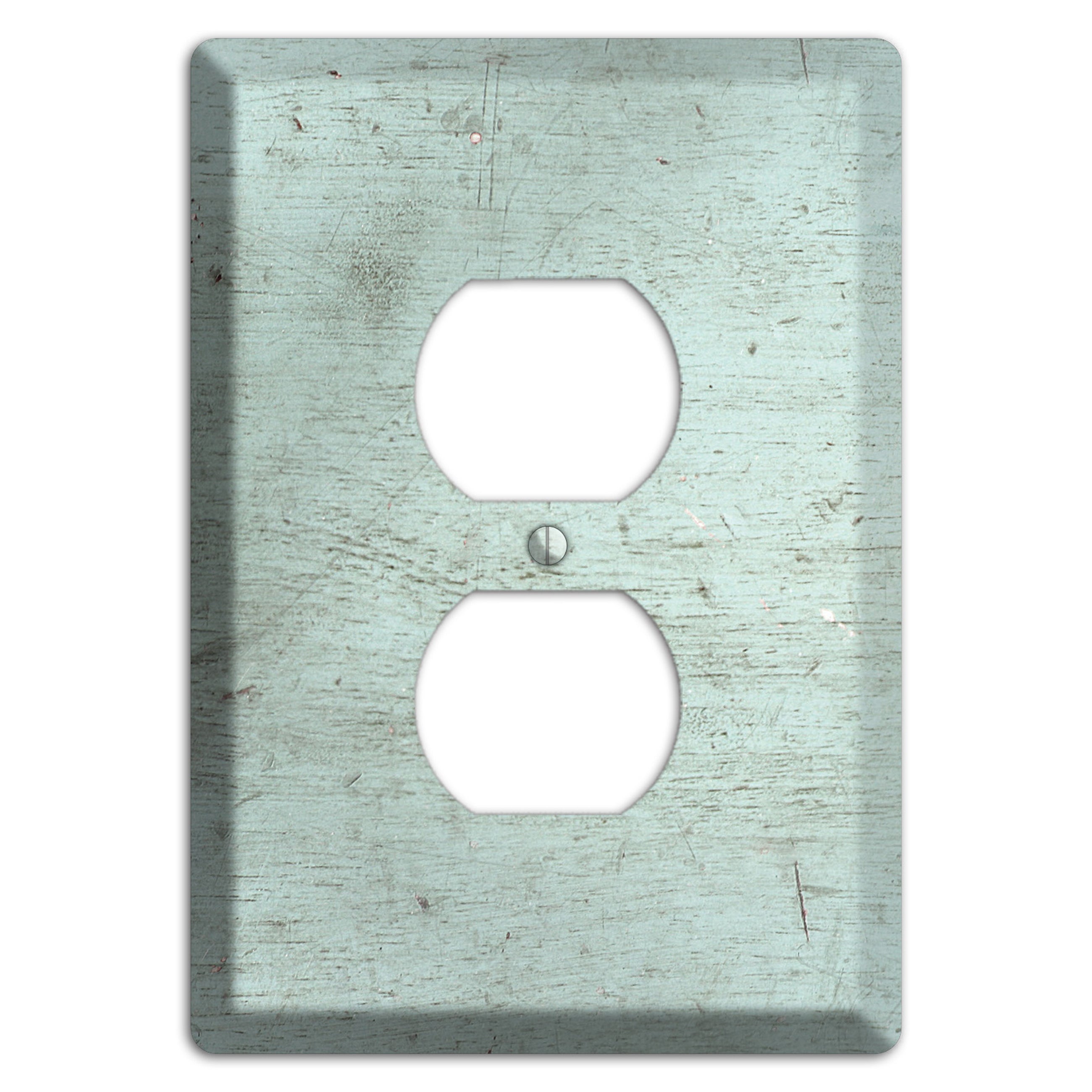 Weathered Teal Deck Duplex Outlet Wallplate