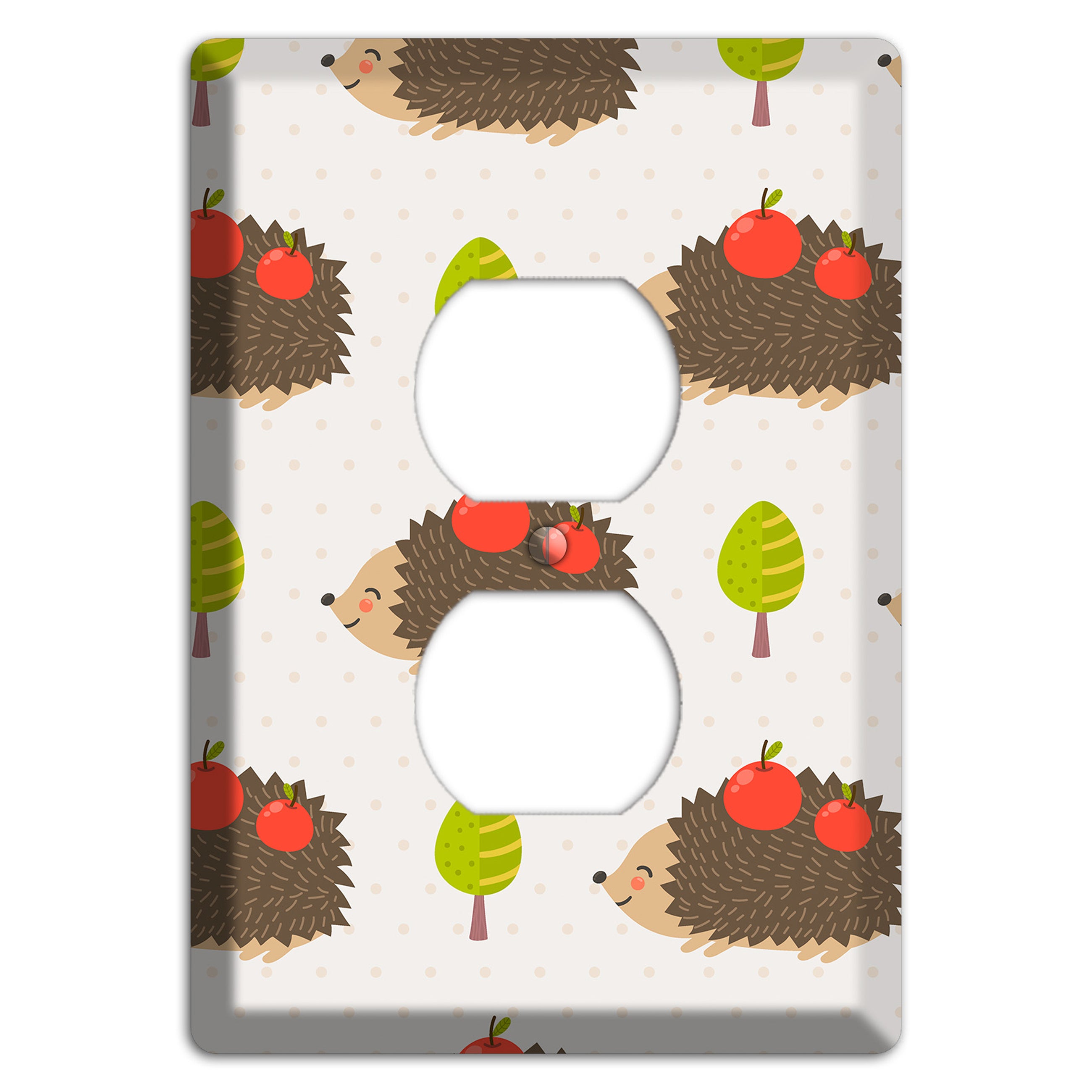 Hedgehog Harvest Duplex Outlet Wallplate