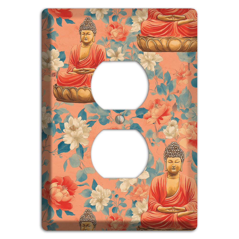 Lotus & Coral Duplex Outlet Wallplate
