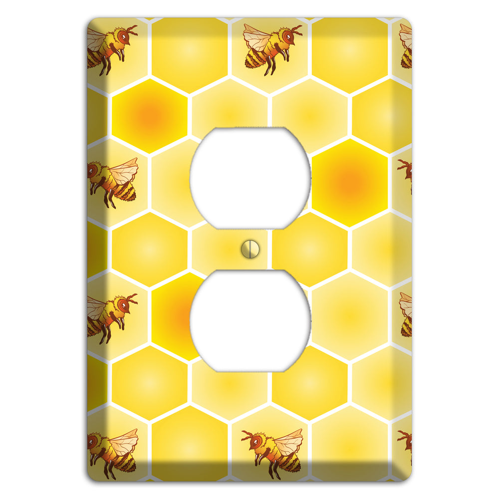 Honeycomb Colony Duplex Outlet Wallplate