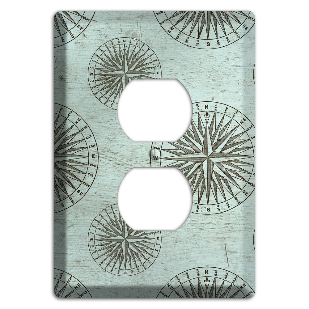 Compass & Current Duplex Outlet Wallplate