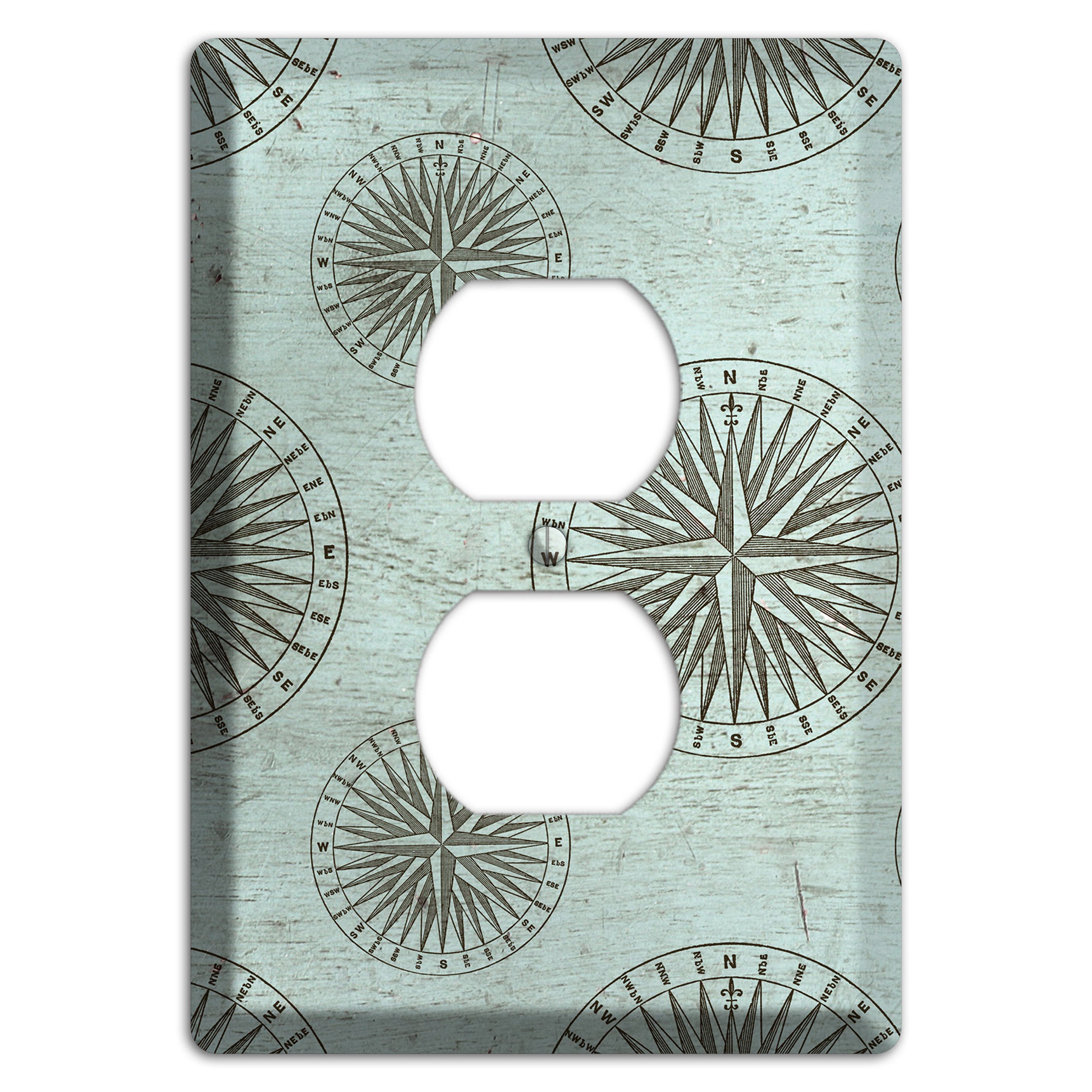 Compass & Current Duplex Outlet Wallplate