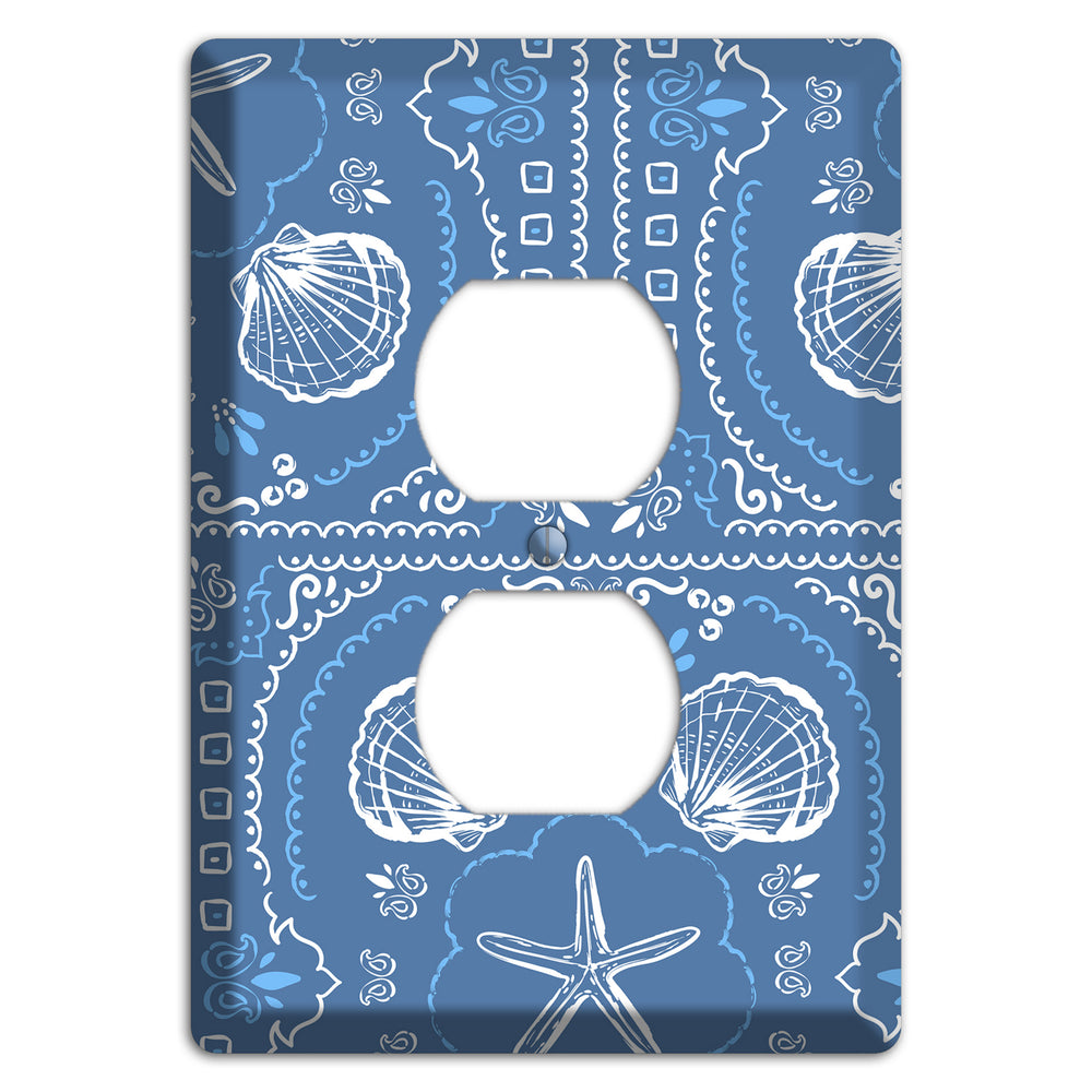 Cerulean Bandana Shore Duplex Outlet Wallplate