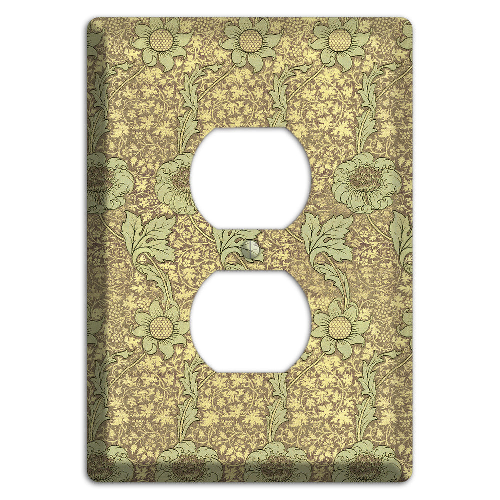 Wildflower Scroll Duplex Outlet Wallplate