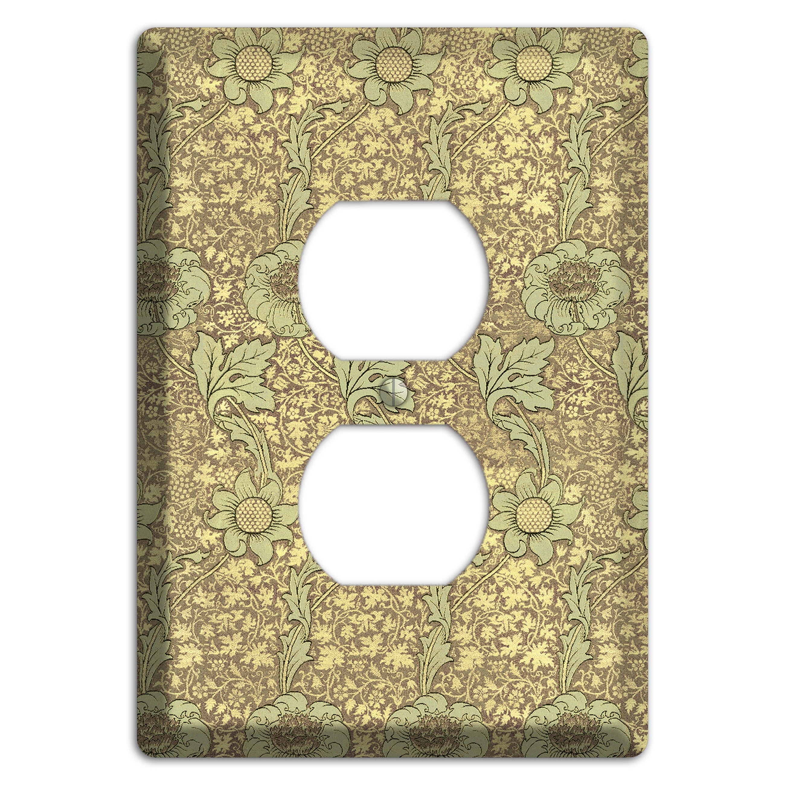 Wildflower Scroll Duplex Outlet Wallplate