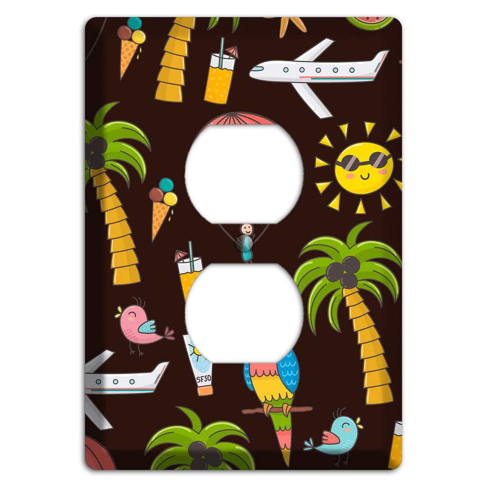 Sunset Tropics Duplex Outlet Wallplate