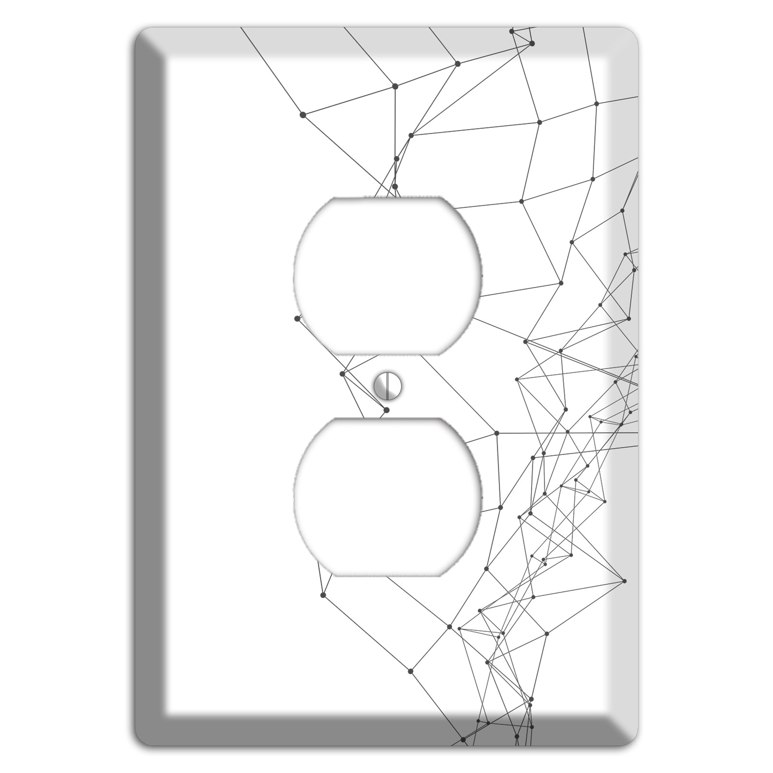 Neural Drift Lines Duplex Outlet Wallplate