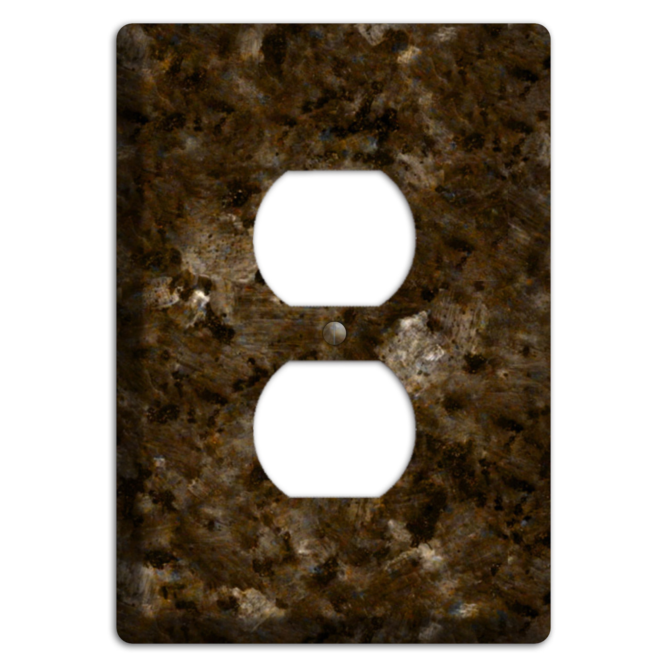 Tropical Brown Granite Duplex Outlet Wallplate