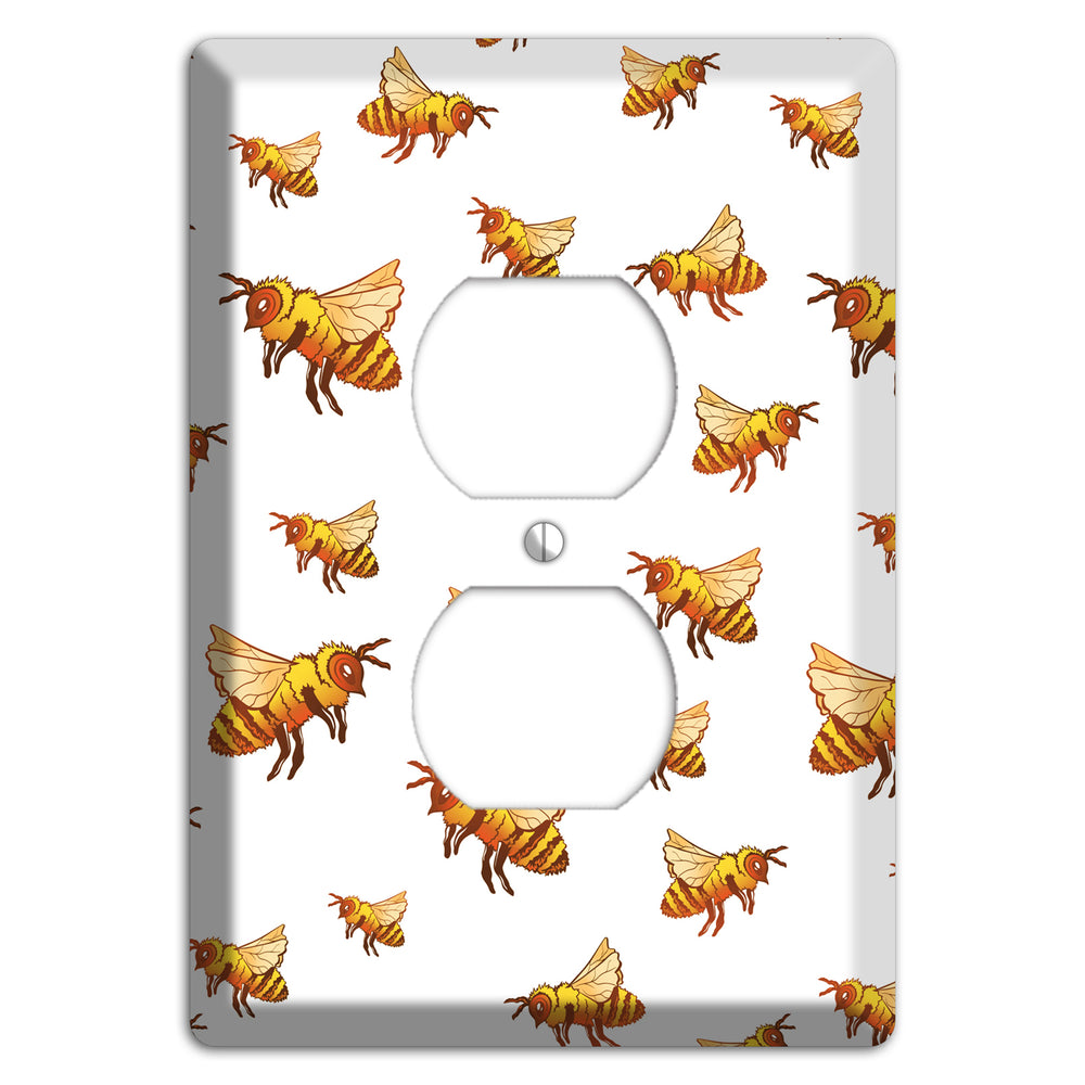 Golden Swarm Dance Duplex Outlet Wallplate