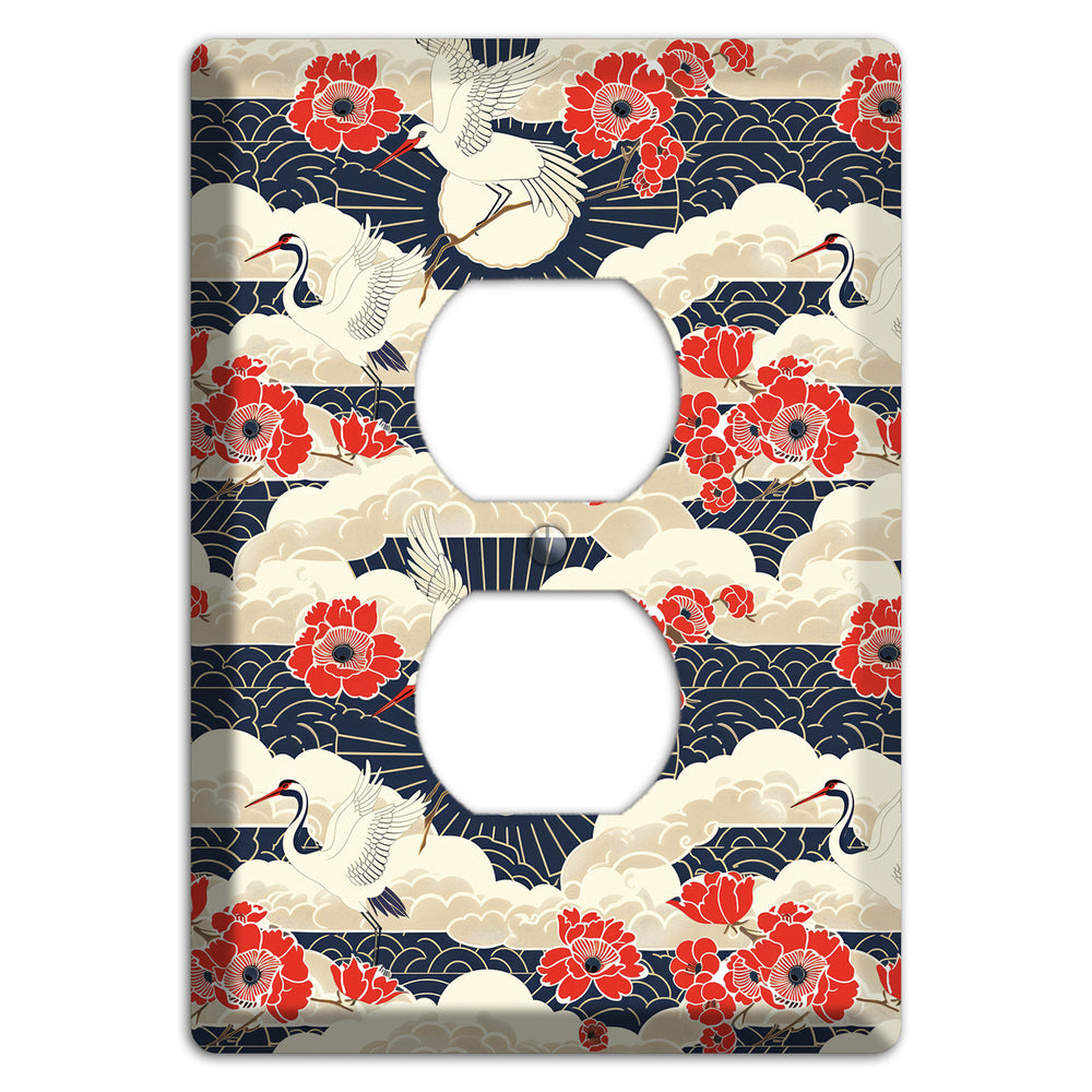 Crimson Peony Ascent Duplex Outlet Wallplate