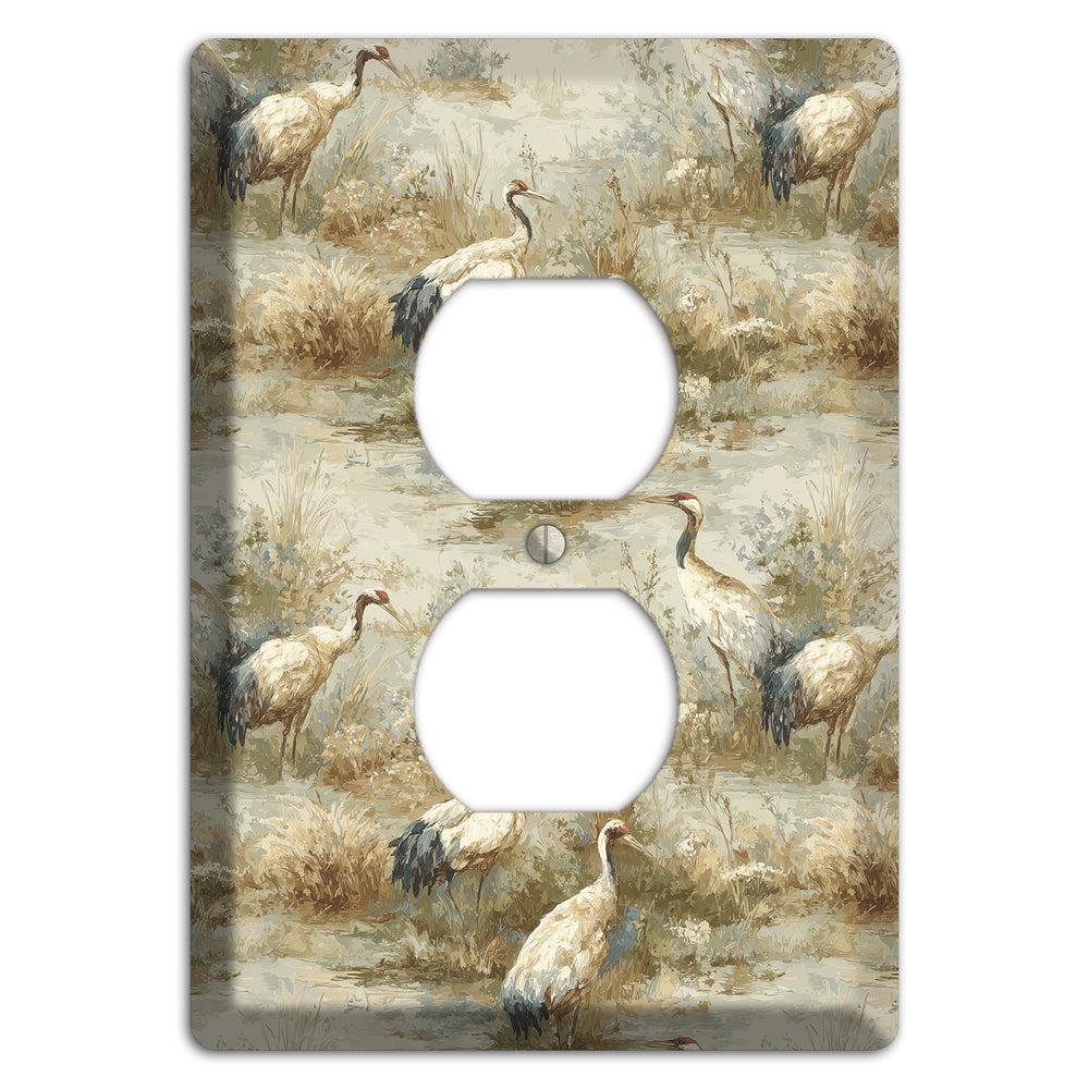 Marshland Crane Reverie Duplex Outlet Wallplate