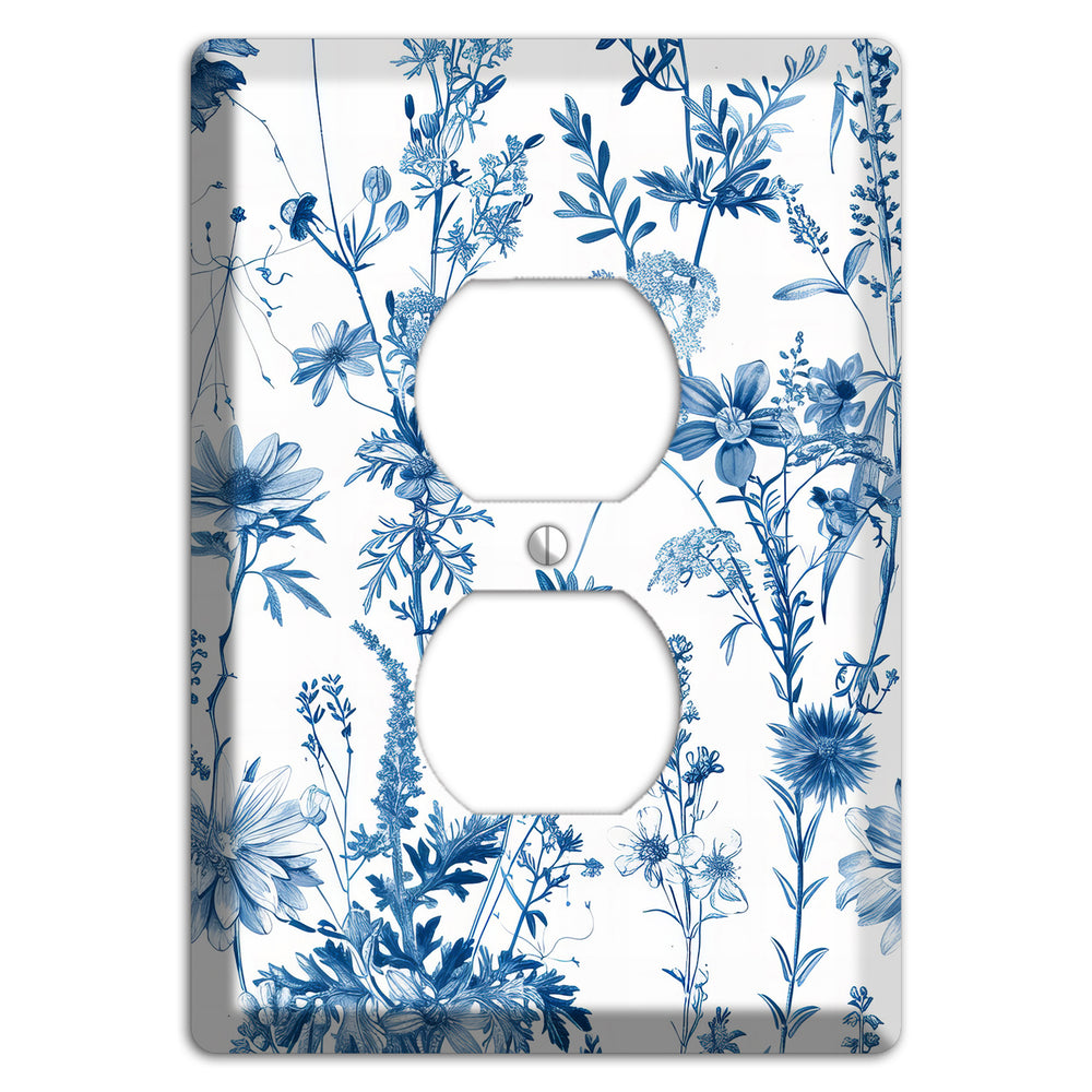Meadow Pressed Blue Duplex Outlet Wallplate