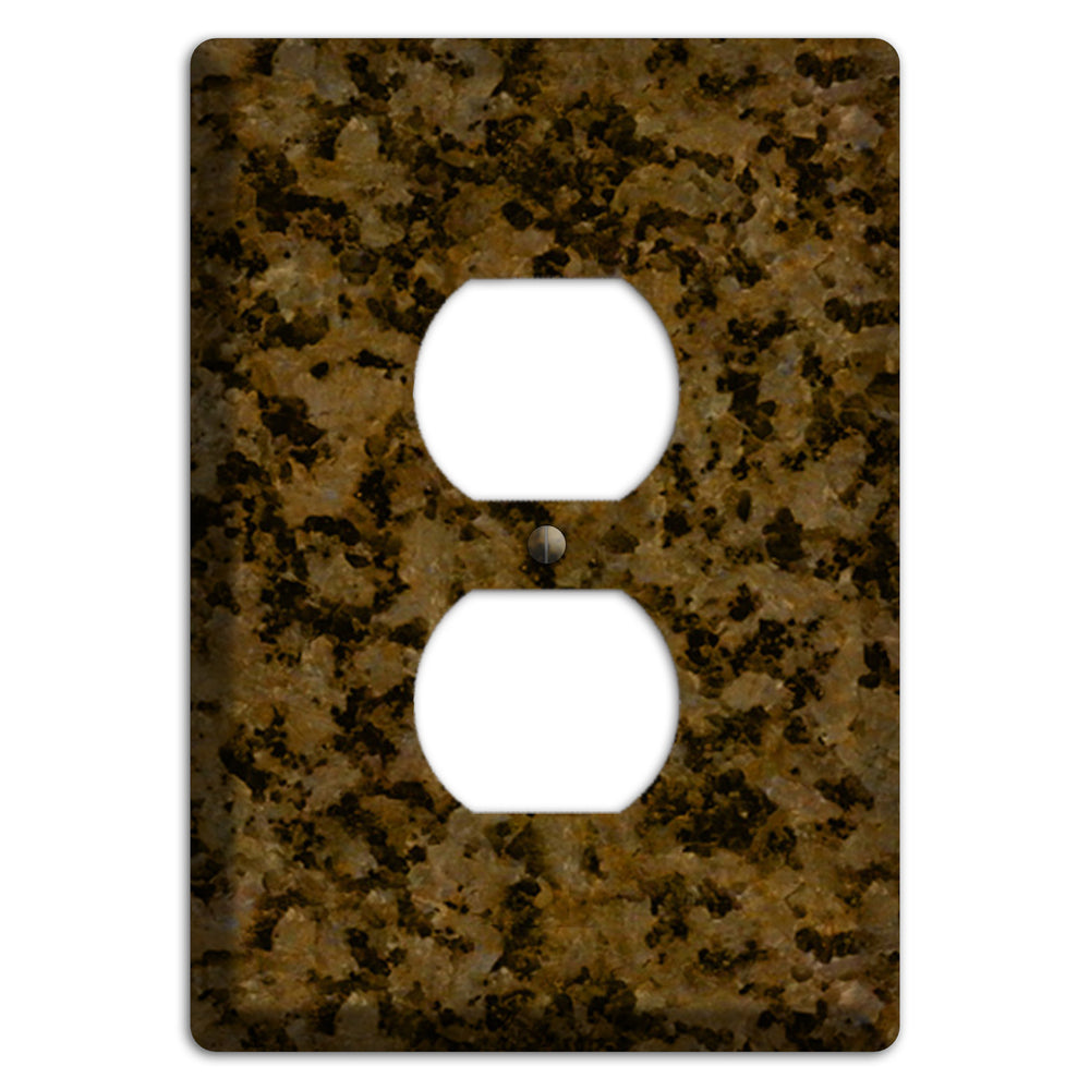 Tropic Brown Granite Duplex Outlet Wallplate