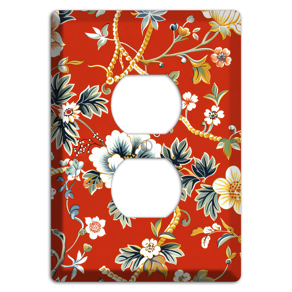 Crimson Garden Reverie Duplex Outlet Wallplate