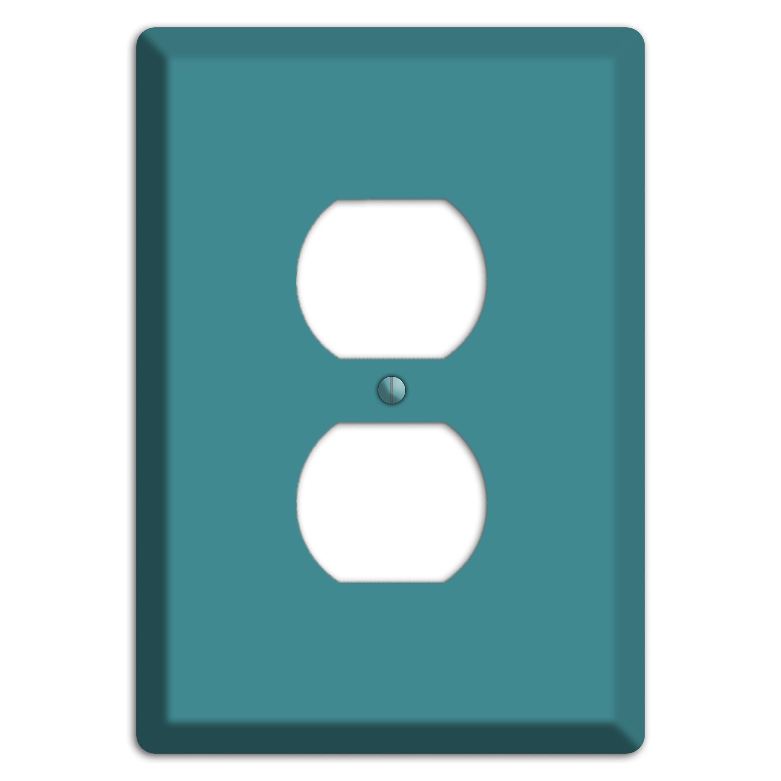 Baxter Turqouise Duplex Outlet Wallplate