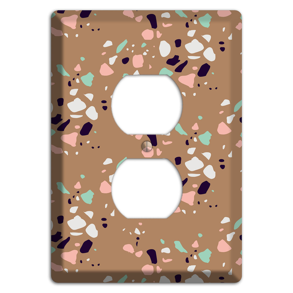 Clay Pebble Drop Duplex Outlet Wallplate