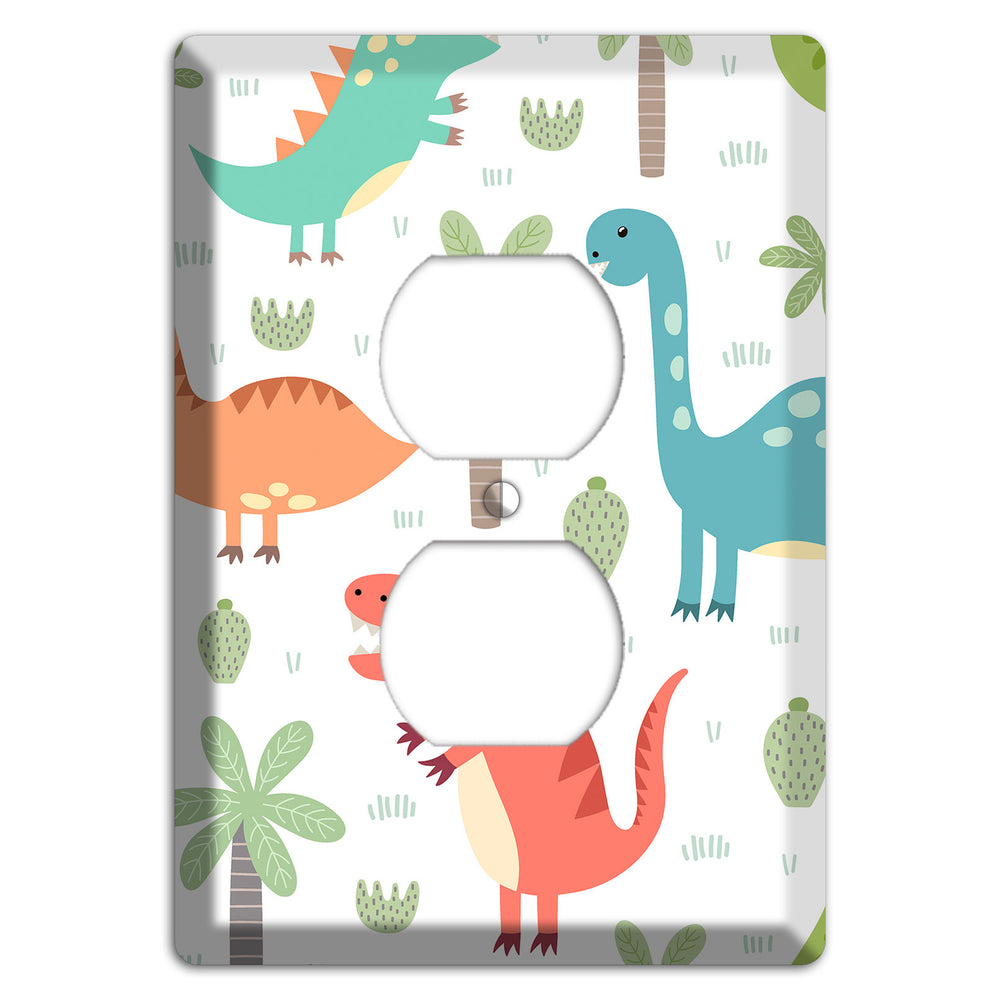 Jurassic Pals (Pastel) Duplex Outlet Wallplate