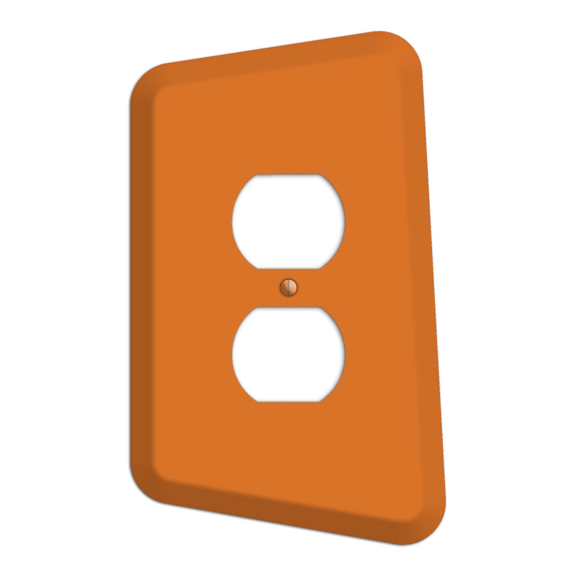 Pumpkin Mid-Century Duplex Outlet Wallplate