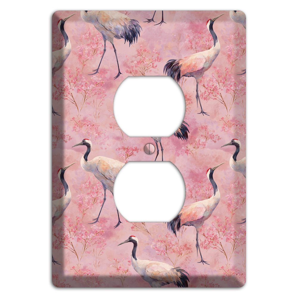 Blush Crane Reverie Duplex Outlet Wallplate