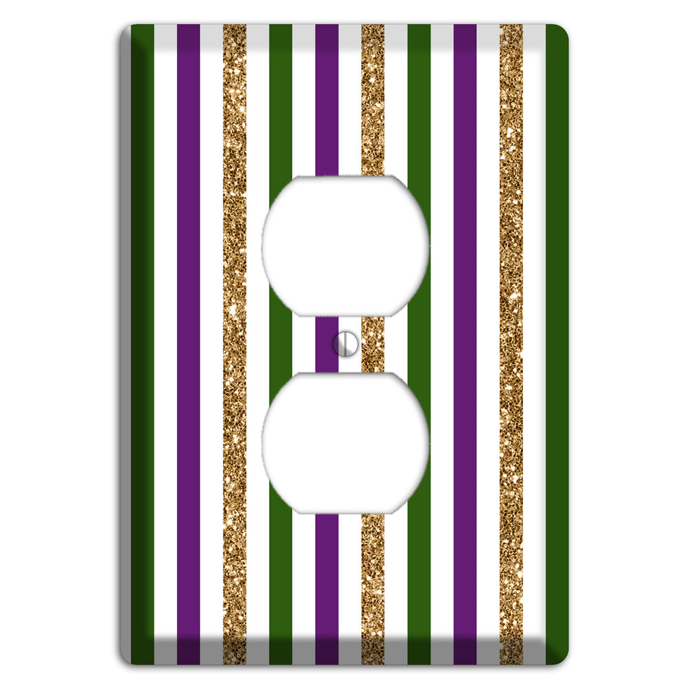 Carnival Stripes: Lumi√®re Duplex Outlet Wallplate