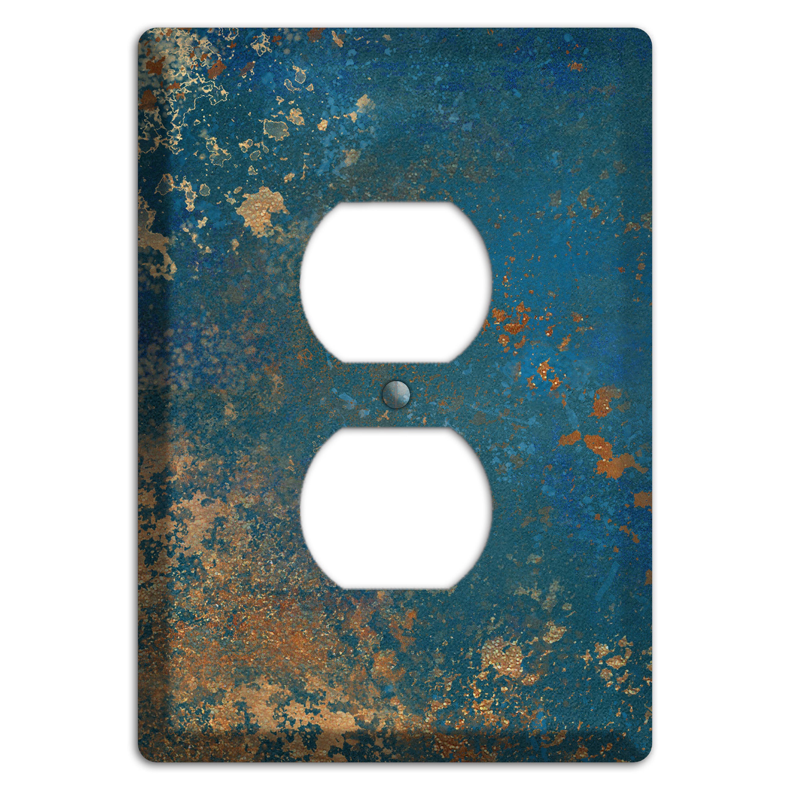 Oxidized Ocean Duplex Outlet Wallplate