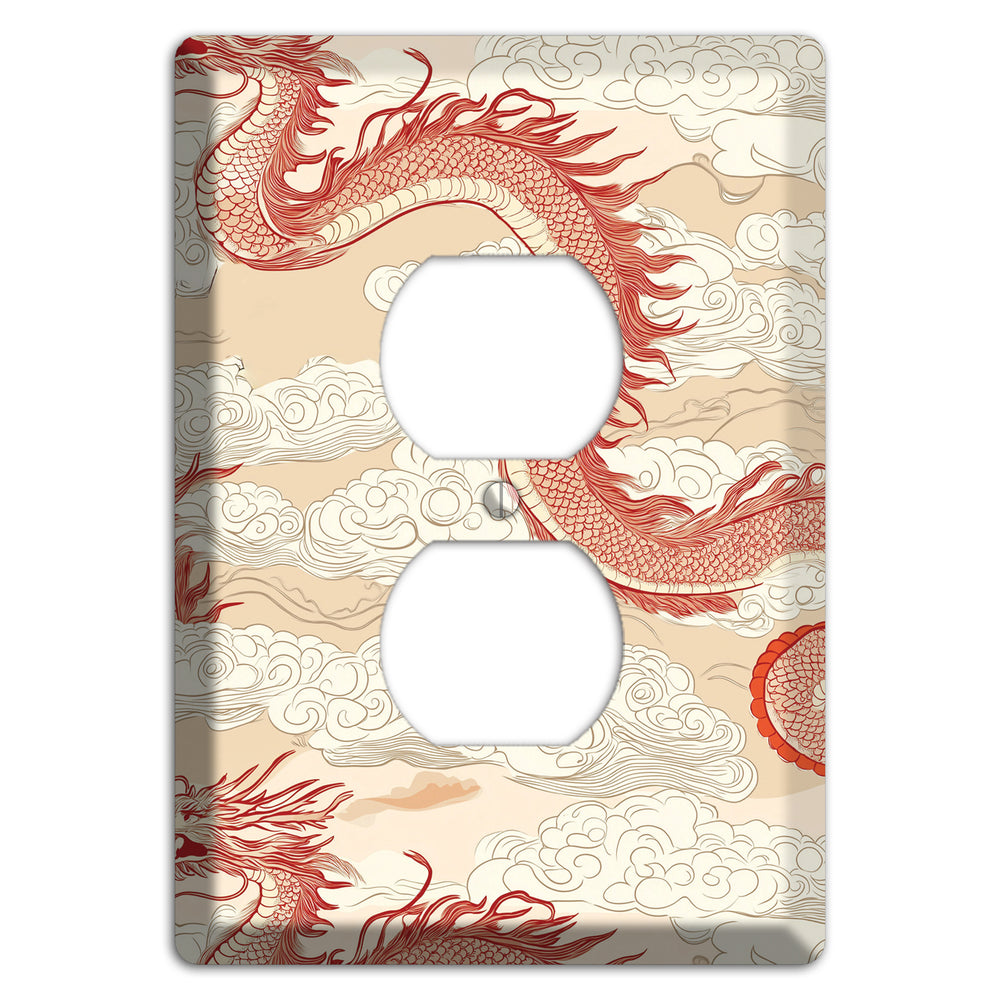Celestial Dragon Dance Duplex Outlet Wallplate
