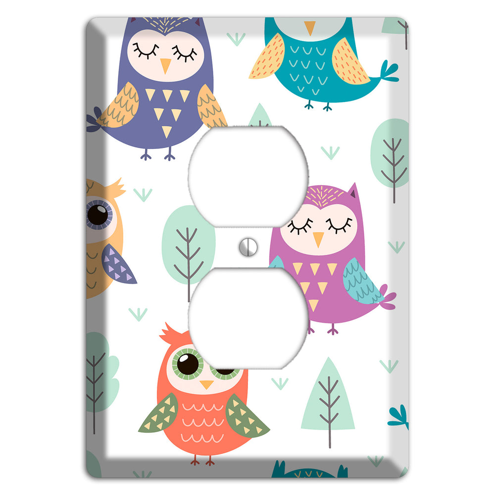 Forest Owlets Duplex Outlet Wallplate