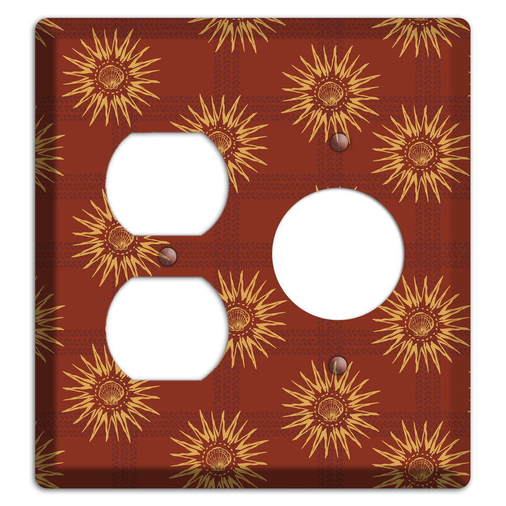 Russet Sun Plaid Duplex / Receptacle Wallplate