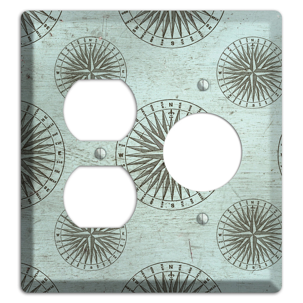 Compass & Current Duplex / Receptacle Wallplate