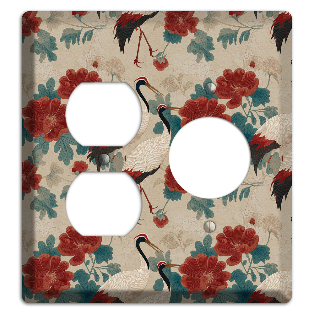 Rust Peony Passage Duplex / Receptacle Wallplate