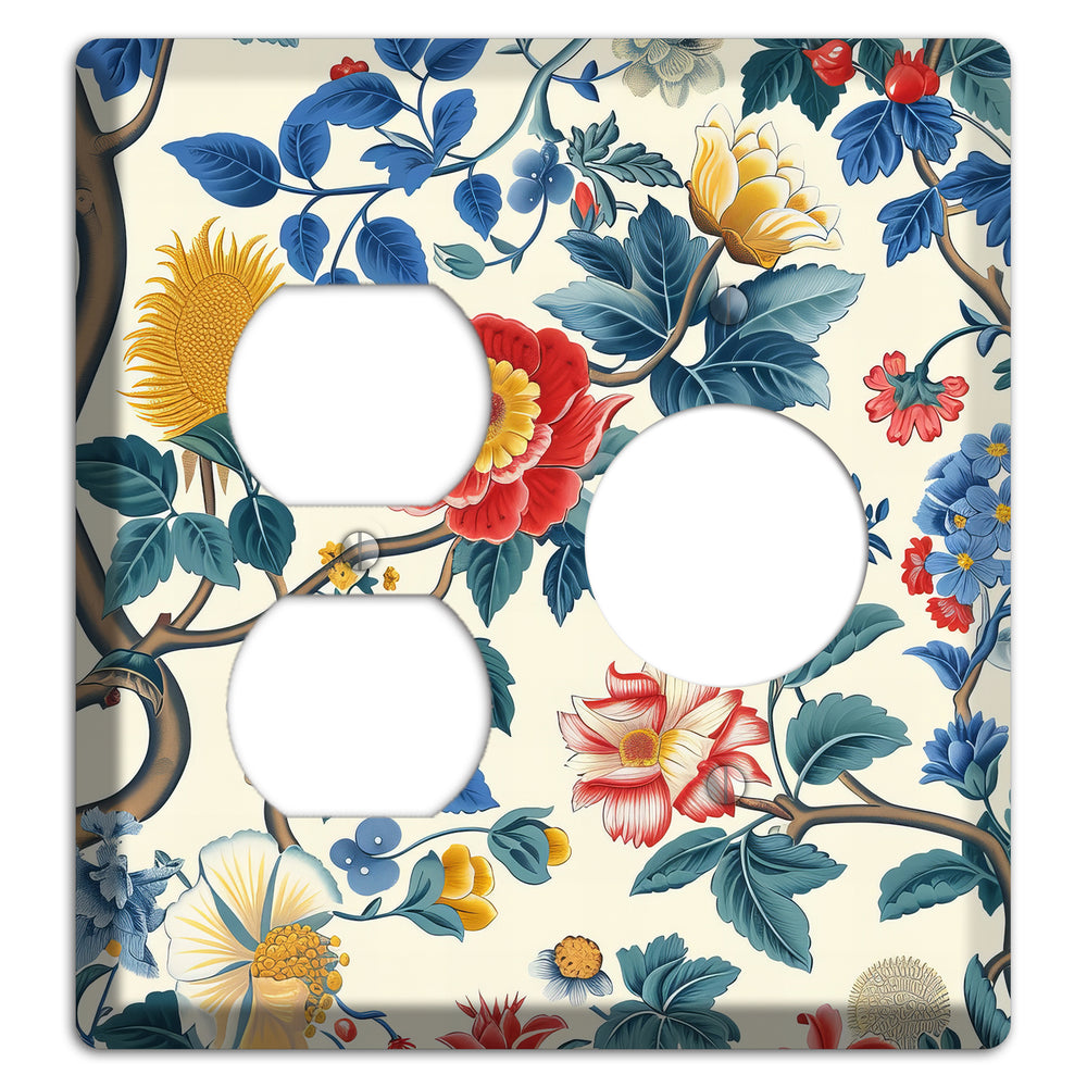 Tangled Bloom Tapestry Duplex / Receptacle Wallplate
