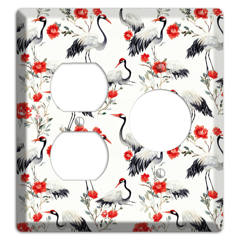 Scarlet Plume Garden Duplex / Receptacle Wallplate