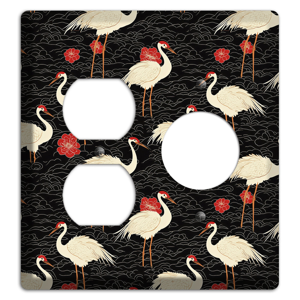 Ebony Crane Vigil Duplex / Receptacle Wallplate