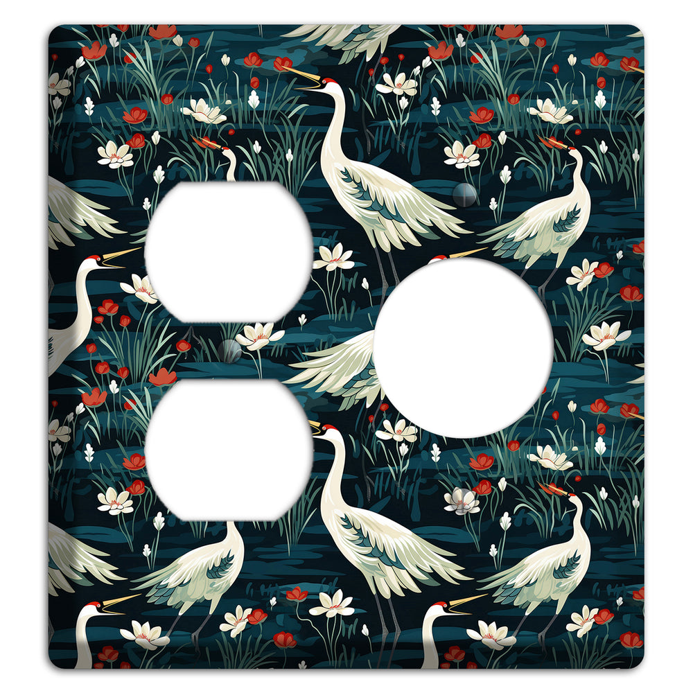 Midnight Lotus Marsh Duplex / Receptacle Wallplate