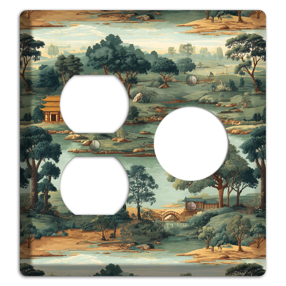 Pavilion and Stream Duplex / Receptacle Wallplate