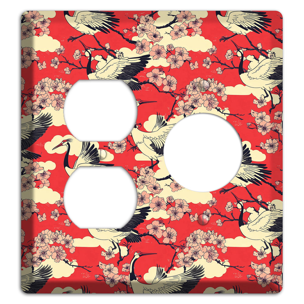 Crimson Blossom Ascent Duplex / Receptacle Wallplate