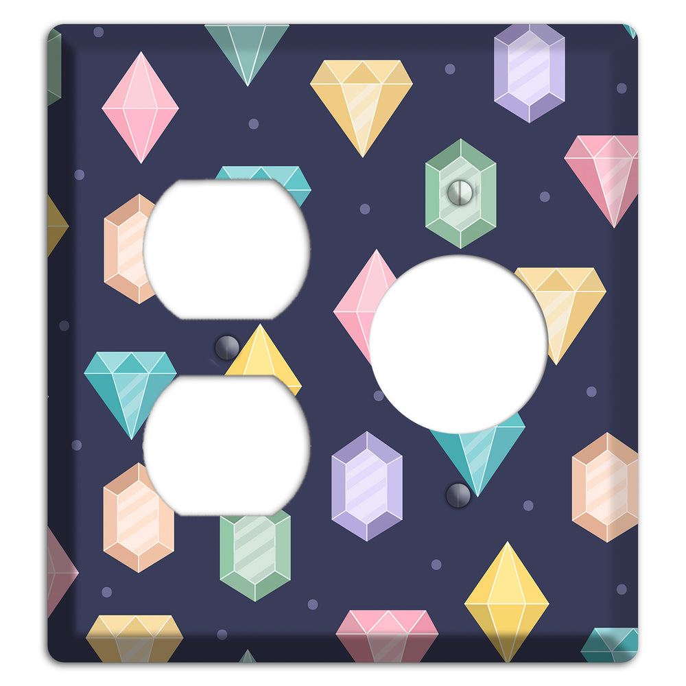 Sparkle Gems Duplex / Receptacle Wallplate