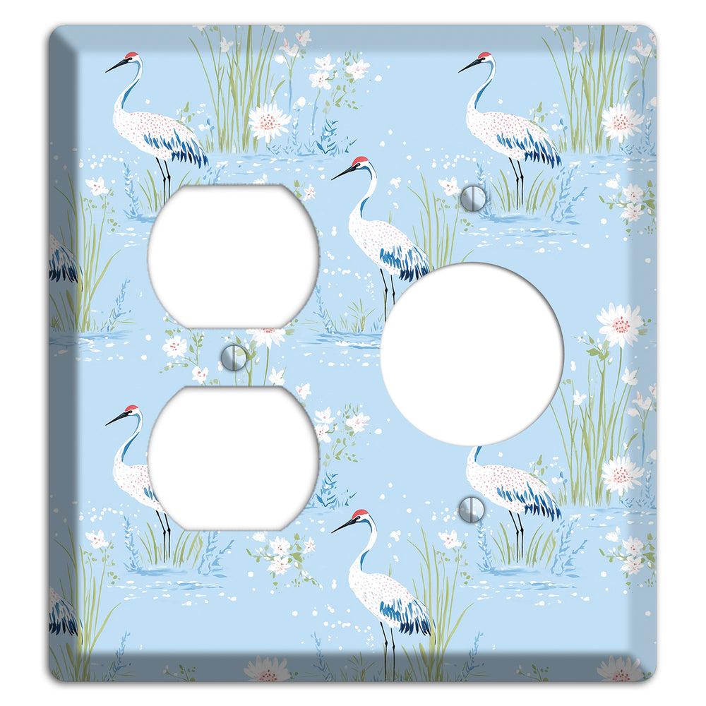 Powder Blue Marsh Duplex / Receptacle Wallplate