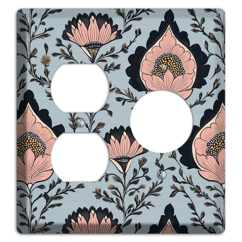 Lotus & Damask Dusk Duplex / Receptacle Wallplate